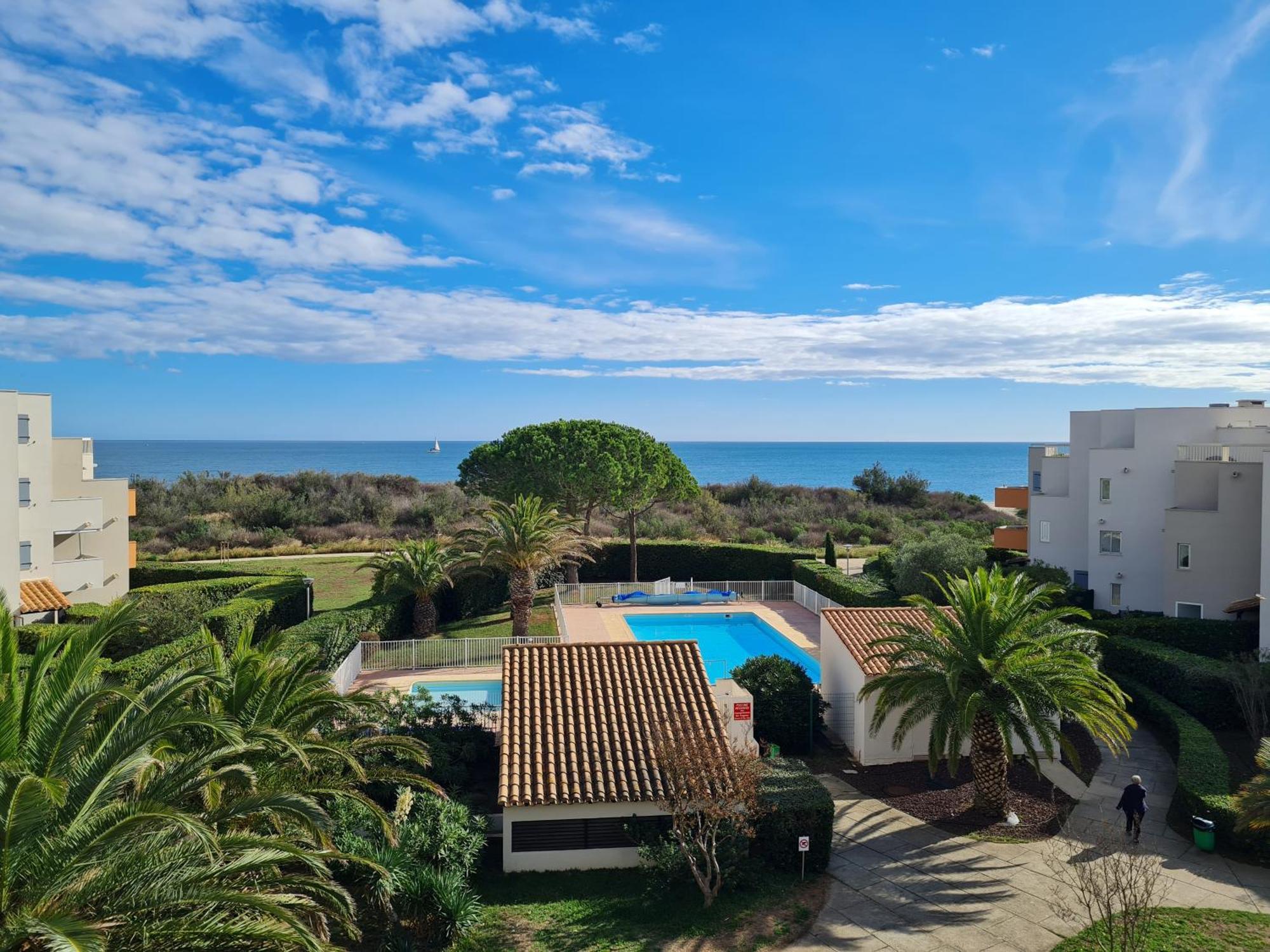 Magnifique Vue Mer Pour Ce T2 Avec Piscine 생시프리앙 외부 사진